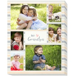 11x14 Photo Canvas with We Love Grandpa design