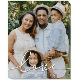 11x14 Photo Canvas with Love Script design