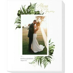 11x14 Photo Canvas with Micro Wedding design