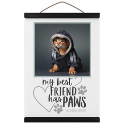 Hanging Canvas 12x16 with Best Friend Has Paws design