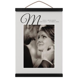 Hanging Canvas 12x16 with Big Initial design