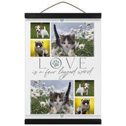 Hanging Canvas 12x16 with Love Four Legged Word design
