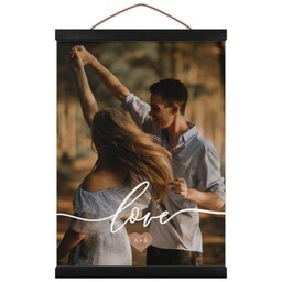 Hanging Canvas 12x16 with Love Heart Initials design