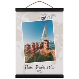 Hanging Canvas 12x16 with Travel World Map design