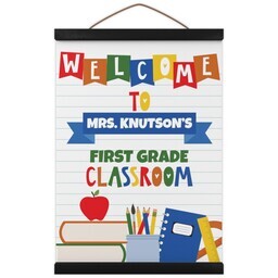 Hanging Canvas 12x16 with Welcome Pencil Holder design