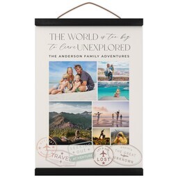 Hanging Canvas 12x16 with World Unexplored design