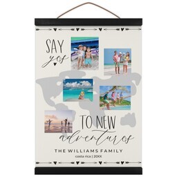 Hanging Canvas 12x16 with Yes To New Adventures design