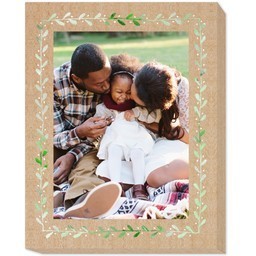 11x14 Photo Canvas with Botanical Border design