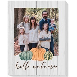 11x14 Photo Canvas with Hello Autumn design