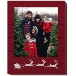 11x14 Photo Canvas with Santa's Sleigh design