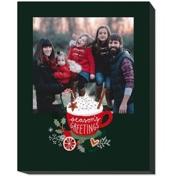 11x14 Photo Canvas with Season's Greetings design