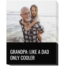11x14 Photo Canvas with Cool Grandpa design