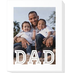 11x14 Photo Canvas with Retro Dad design