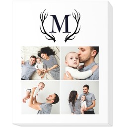 11x14 Photo Canvas with Rustic Monogram design