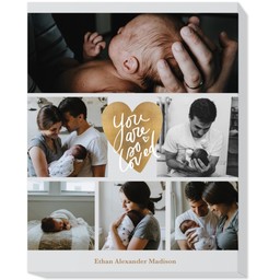 11x14 Photo Canvas with Heart's Full To Bursting design