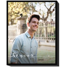 11x14 Photo Canvas with Senior Script design