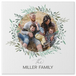 8x8 Gallery Wrap Photo Canvas with Botanical Circle design