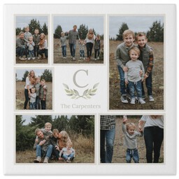 8x8 Gallery Wrap Photo Canvas with Botanical Monogram design