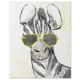 8x10 Gallery Wrap Photo Canvas with Cool Zebra design