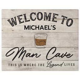 8x10 Gallery Wrap Photo Canvas with Man Cave design