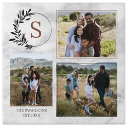 8x8 Gallery Wrap Photo Canvas with Marble Leaves design