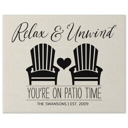 8x10 Gallery Wrap Photo Canvas with Patio Time design