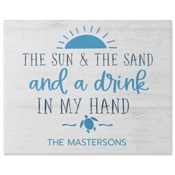 8x10 Gallery Wrap Photo Canvas with Sun and Sand design