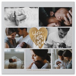 8x8 Gallery Wrap Photo Canvas with Heart's Full to Bursting design