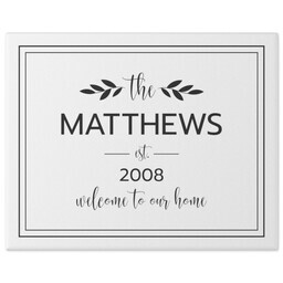 8x10 Gallery Wrap Photo Canvas with Family Leaves design