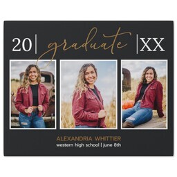 8x10 Gallery Wrap Photo Canvas with Elegant Script Graduate design