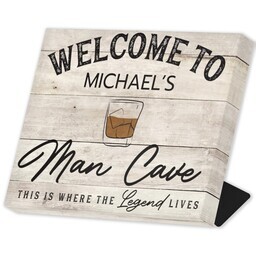 Same Day Desk Canvas 8" x 10" with Man Cave design