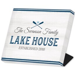 Same Day Desk Canvas 8" x 10" with Rustic Lake design