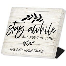 Same Day Desk Canvas 8" x 10" with Stay Awhile design