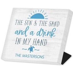 Same Day Desk Canvas 8" x 10" with Sun and Sand design