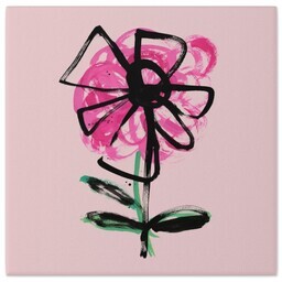 8x8 Gallery Wrap Photo Canvas with Magenta Bloom design