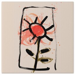 8x8 Gallery Wrap Photo Canvas with Peach Bloom design