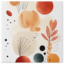 8x8 Gallery Wrap Photo Canvas with Organic Shapes design