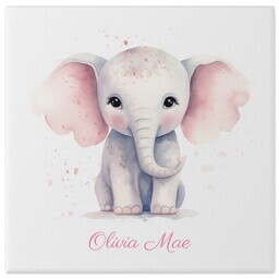 8x8 Gallery Wrap Photo Canvas with Wild Elephant design
