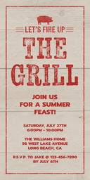 4x8 Greeting Card, Glossy, Blank Envelope with Fire It Up design