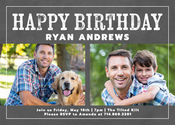 5x7 Greeting Card, Glossy, Blank Envelope with Happiest Day design