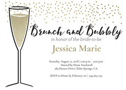 5x7 Greeting Card, Glossy, Blank Envelope with Pop Fizz Clink design