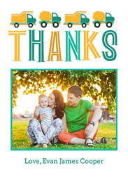 5x7 Greeting Card, Glossy, Blank Envelope with Truckload Gratitude design