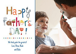 5x7 Greeting Card, Glossy, Blank Envelope with All Things Dad design