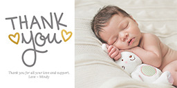 4x8 Greeting Card, Matte, Blank Envelope with Better Together - Thank You design