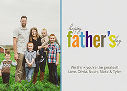 5x7 Greeting Card, Glossy, Blank Envelope with Chromatic Wishes design