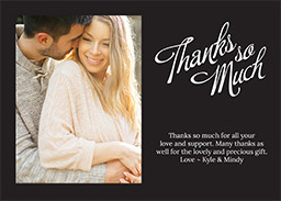 5x7 Greeting Card, Glossy, Blank Envelope with Classically Stated - Thanks design