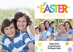 5x7 Greeting Card, Glossy, Blank Envelope with Easter Hues design