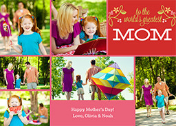 5x7 Cardstock, Blank Envelope with Embroidered Collage design