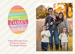 5x7 Greeting Card, Glossy, Blank Envelope with Glorious Easter Egg design