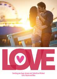 5x7 Greeting Card, Matte, Blank Envelope with Grand Love design